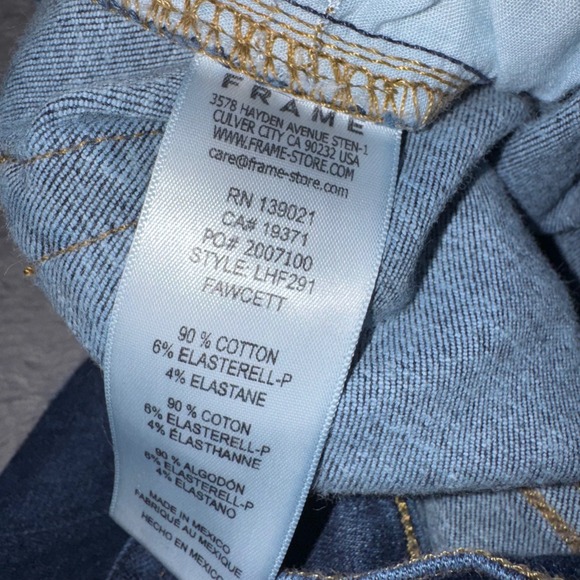 FRAME Jeans Women's 24 Le High Flare Fawcett Dark Wash High Rise Bootcut Denim - Picture 7 of 12